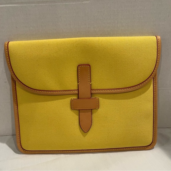 Dooney & Bourke Accessories - DOONEY & Bourke yellow iPad case with red lining